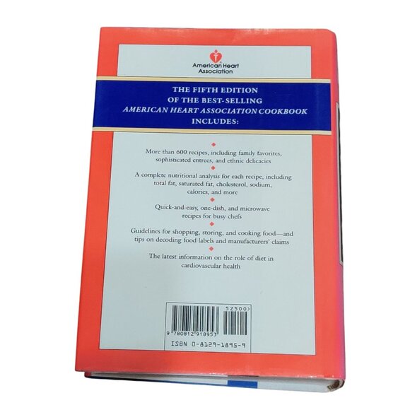 American Heart Association Cookbook 5th Edition 1991 Vintage Hardcover Revised - Picture 3 of 9